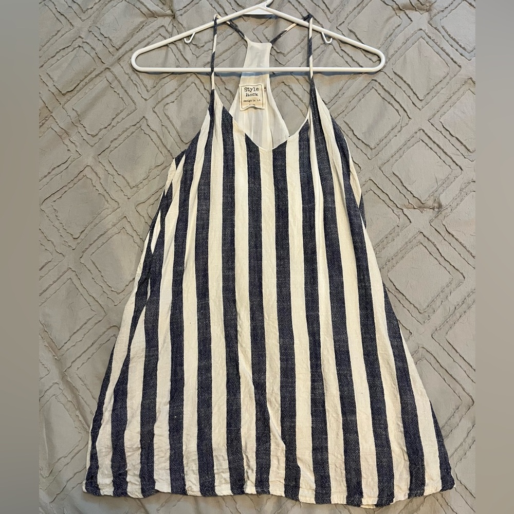 Striped Blue & White Dress
